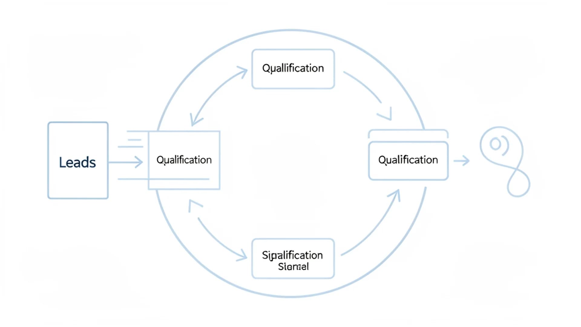 A feedback loop diagram showing lead quality signals returning to the advertising platform