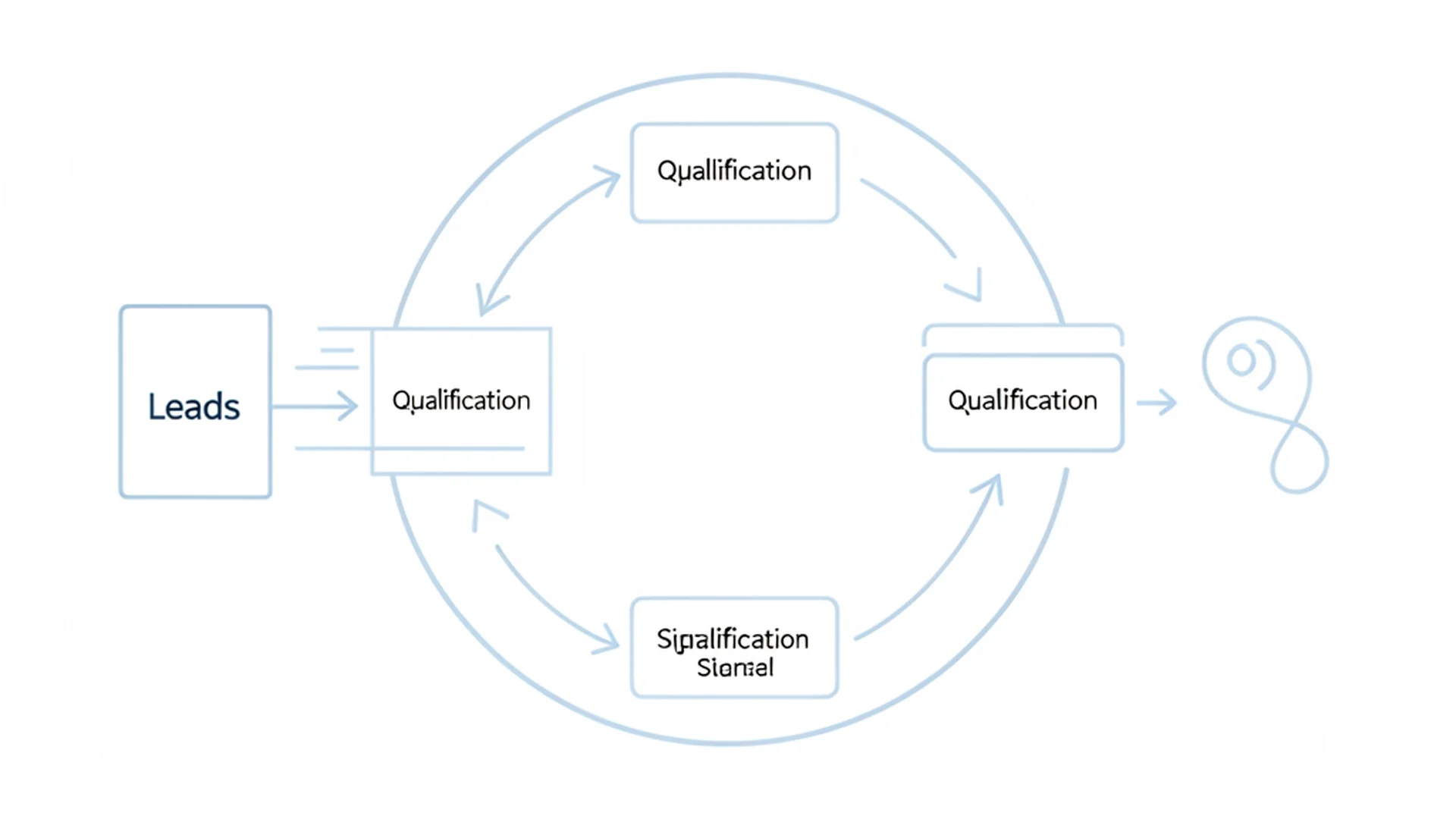 A feedback loop diagram showing lead quality signals returning to the advertising platform